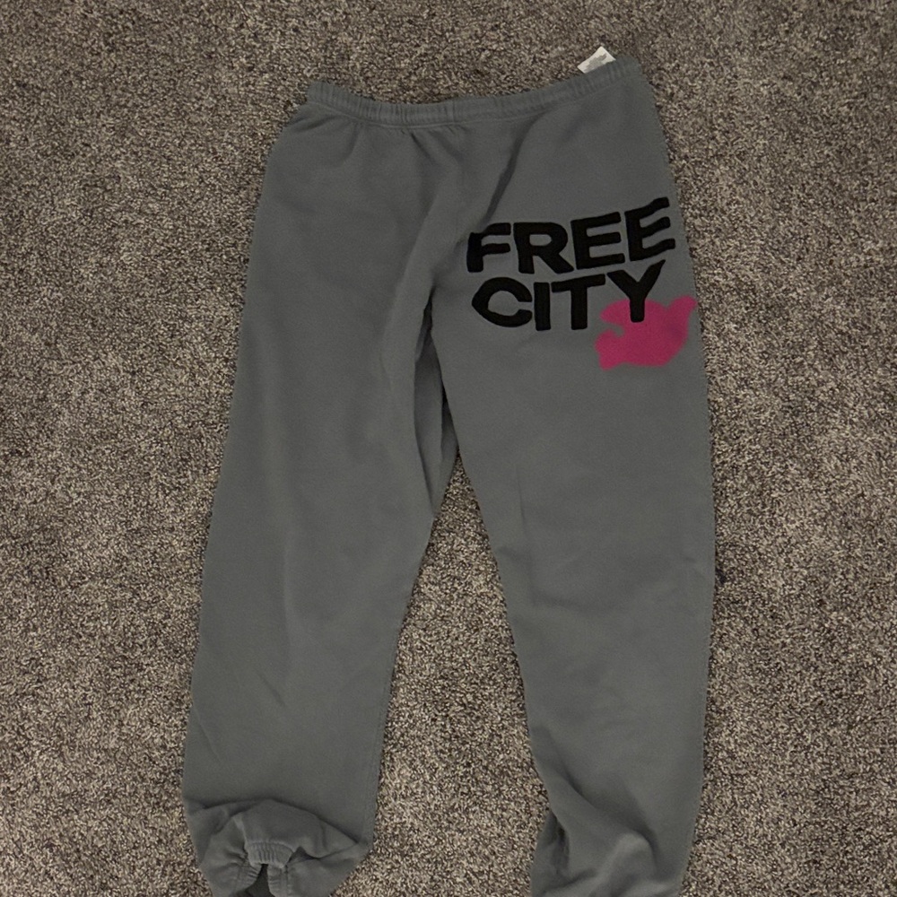 Freecity Charcoal and Pink Sweatpants